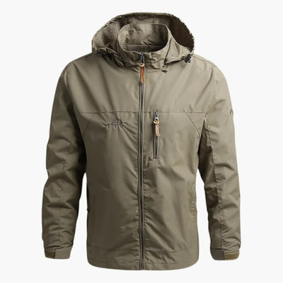 Herrenjacke mit Kapuze und Reißverschluss für Herrenmode
