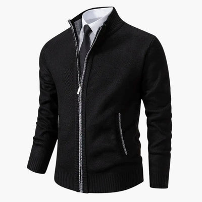 Herrenjacke mit Stehkragen und Frontreißverschluss