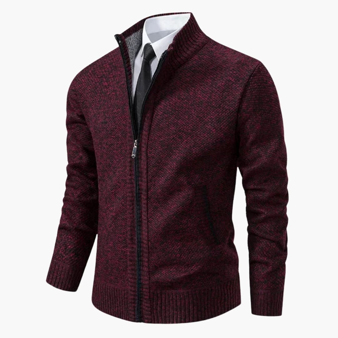 Herrenjacke mit Stehkragen und Frontreißverschluss