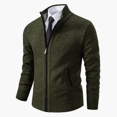Herrenjacke mit Stehkragen und Frontreißverschluss