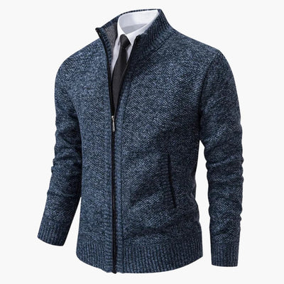 Herrenjacke mit Stehkragen und Frontreißverschluss