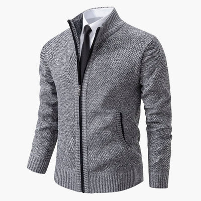 Herrenjacke mit Stehkragen und Frontreißverschluss