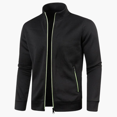 Herrenjacke mit Stehkragen und Reißverschlusstaschen