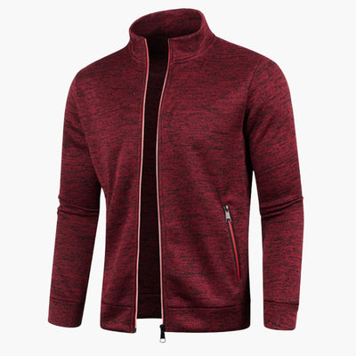 Herrenjacke mit Stehkragen und Reißverschlusstaschen