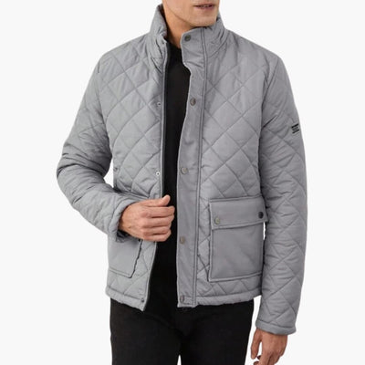 Herrenjacke mit Steppung und Druckknopfverschluss