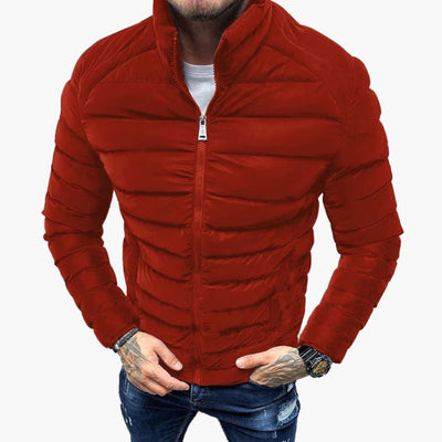 Herrenjacke mit Steppung und Reißverschluss