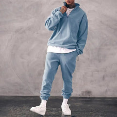 KARSTEN - FLEECE-SET MIT PULLOVER UND JOGGINGHOSE in Hellblau