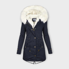 Ivara - Wasserfeste & Pelz-gefütterte Winterjacke in Blau