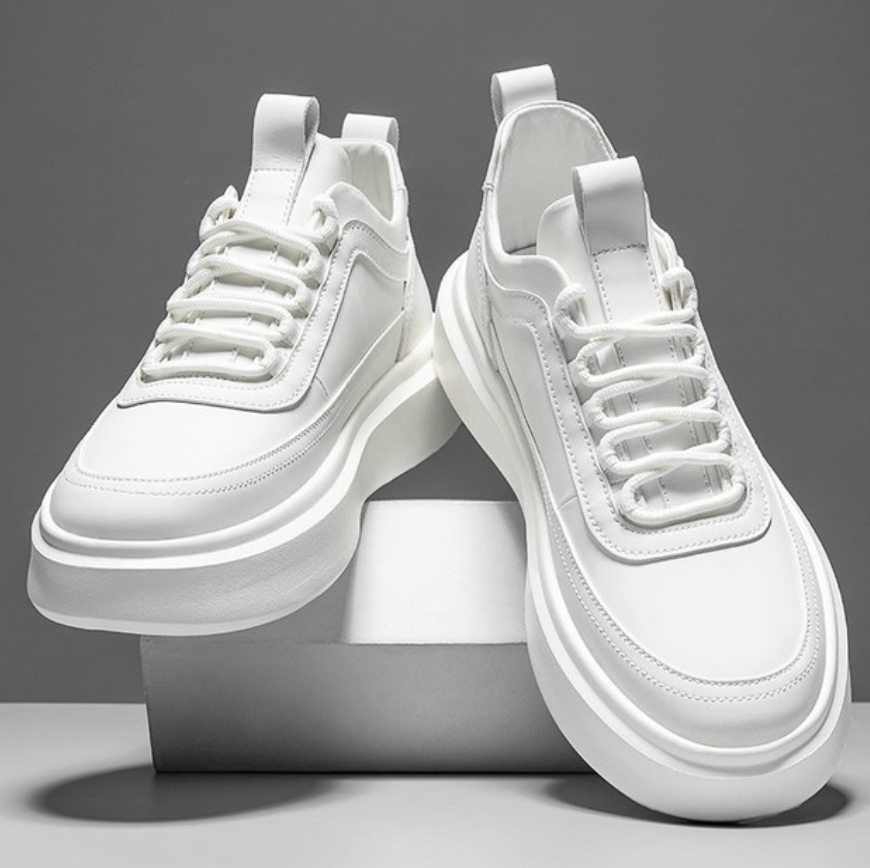 Weiße Schnürsneaker für Herren