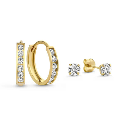 Dara Brillane Gold Earrings Set