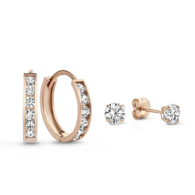 Dara Brillane Gold Earrings Set