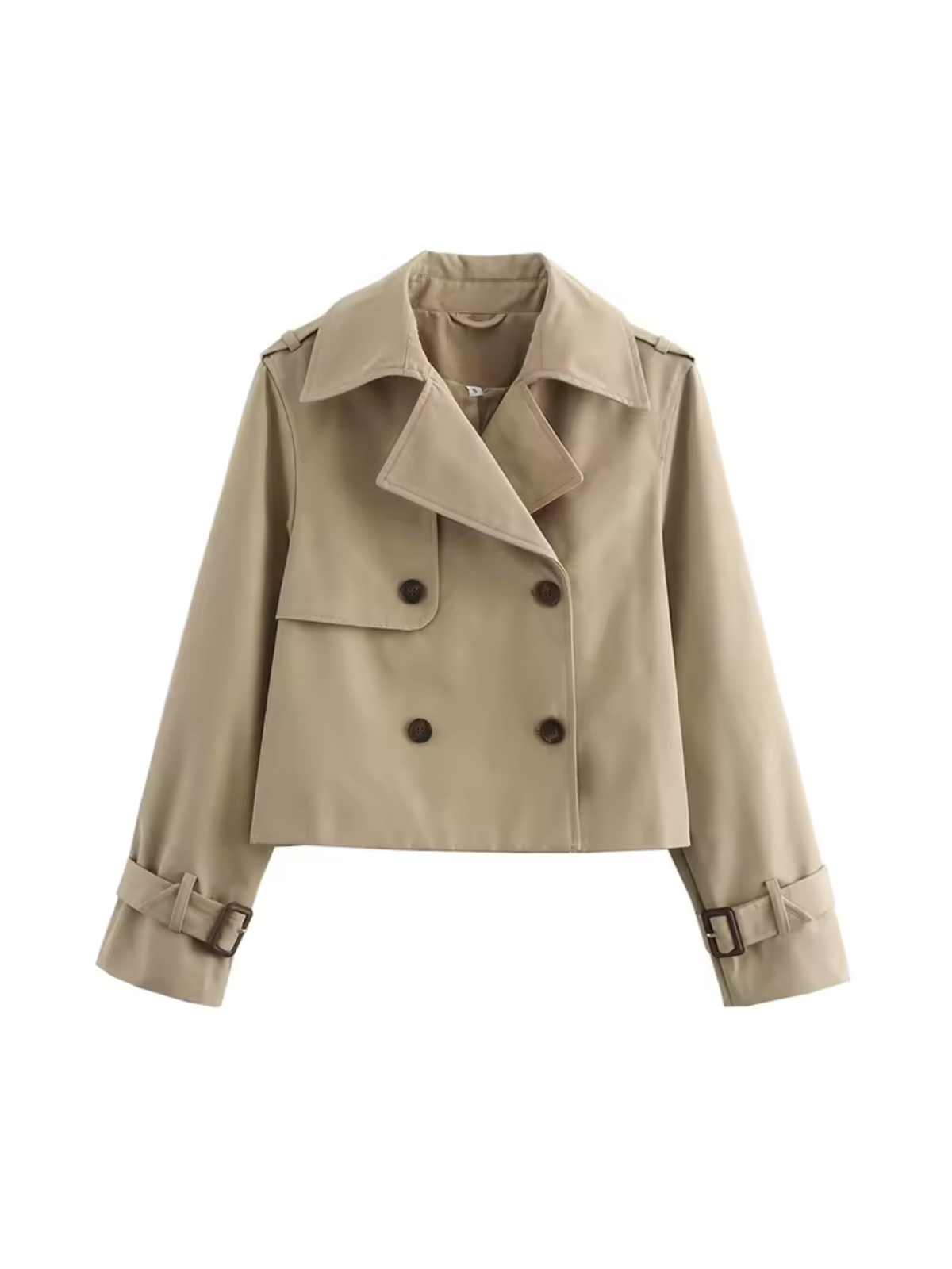 Damen Trenchcoat mit Reverskragen und Gürtelmanschetten