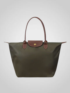 Marley | Damen Elegante Studd-Verschluss Schultertasche in Khaki