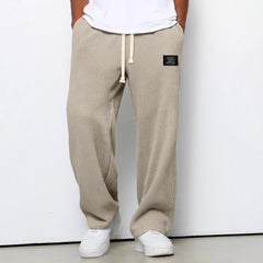 Vekor - Weit geschnittene Hose mit Soft-Touch-Finish in Khaki