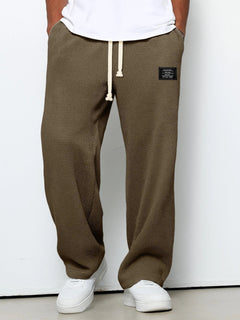 Vekor - Weit geschnittene Hose mit Soft-Touch-Finish in Dunkelbraun