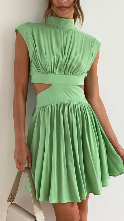 Kurzärmeliges Minikleid mit Cut-Out-Design für Damen