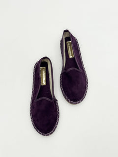 Fri | Damen Friulanische Samt-Schuhe – Weiche Samt Hausschuhe in Violett