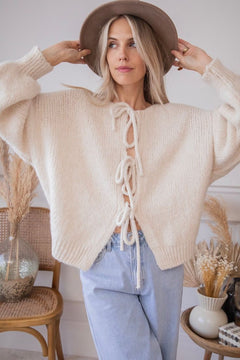 Sophie | Moderner Strickcardigan mit Stil in Beige