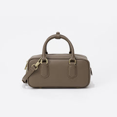 Vintage PU Leder Umhängetasche in Taupe