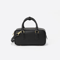 Vintage PU Leder Umhängetasche in Schwarz