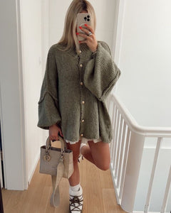 NORA™ | Oversized Cardigan in Grün