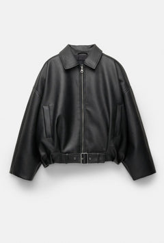 CLAIRE - Virale Lederjacke in Schwarz