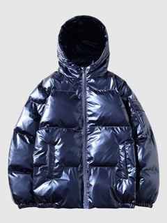 Gepolsterte Herren Pufferjacke in Marineblau