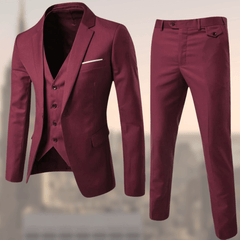 Alexander - Herren Eleganter Set in Rot