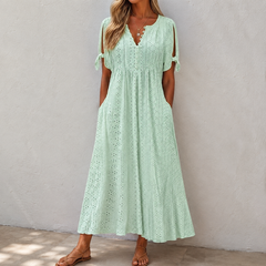 Siena - Luftiges Boho-Sommerkleid in Grün