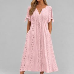 Siena - Luftiges Boho-Sommerkleid in Rosa
