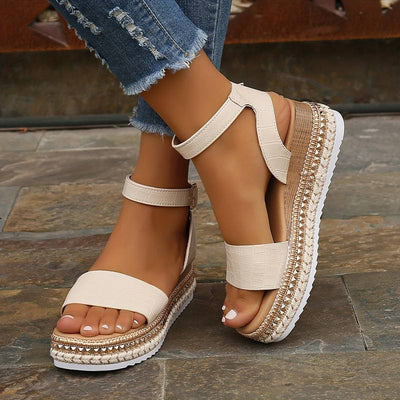 Keilsandalen mit Knöchelriemen für Damen