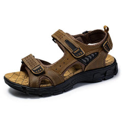 Outdoor-Ledersandalen für Herren in Dunkelbraun