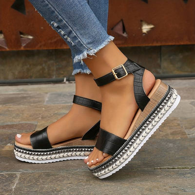 Keilsandalen mit Knöchelriemen für Damen