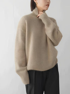 Rollkragenpullover für Frauen in Khaki
