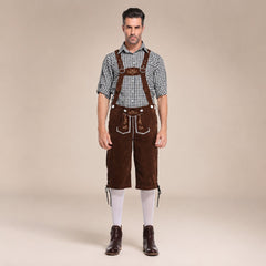 Thomas - Vintage-Oktoberfest-Hosenträger-Set in Schwarz / Braun