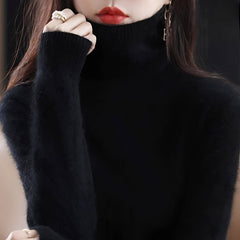 Letizia - Stilvoller Rollkragenpullover in Schwarz