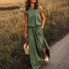 Edna - Lässiges Boho-Maxikleid aus Modal in Grün