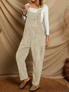 Helena | Casual Overall Jumpsuit Damen elegant in Beige