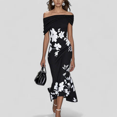 Isabellunel | Elegantes Midikleid in Schwarz