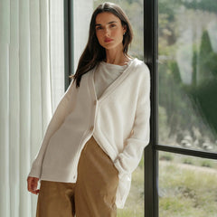 Aylin - Überdimensionaler Cardigan in Elfenbein