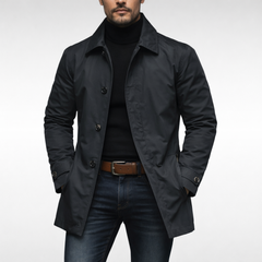 Ute | Damen Eleganter Trenchcoat – Klassischer Trench Coat Damen in Schwarz