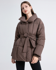 Anneliese | Steppjacke mit Gürtel in Braun
