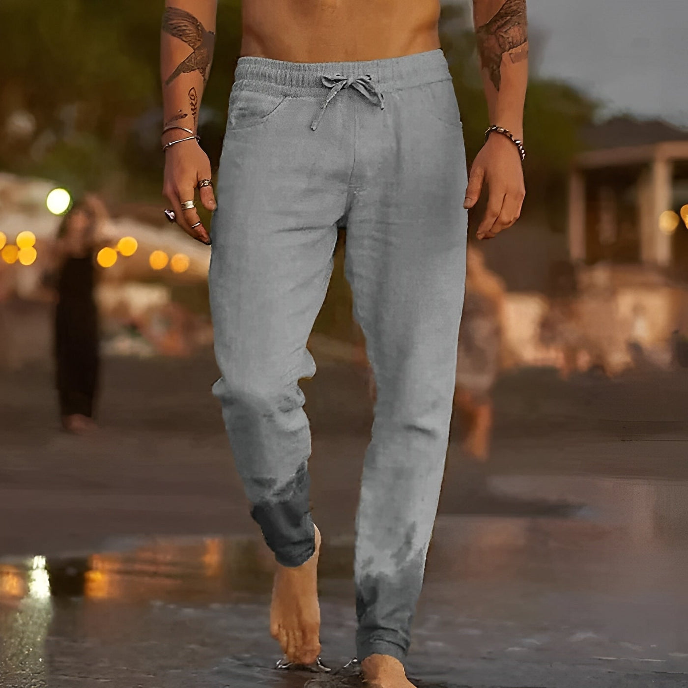 Trafford - Lässige Strandhose aus Leinen für Herren