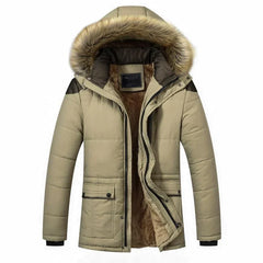 Hochwertige Winterjacke für Herren in Khaki  2