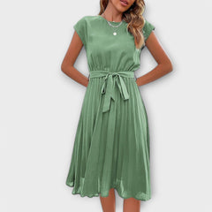 Claire | Lässiges Plisseekleid in Mintgrün