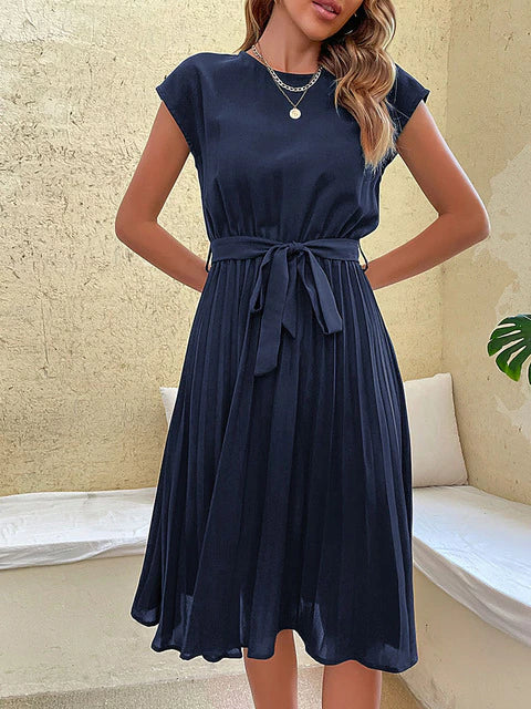 Brittany - Minikleid mit kurzen Ärmeln und Falten