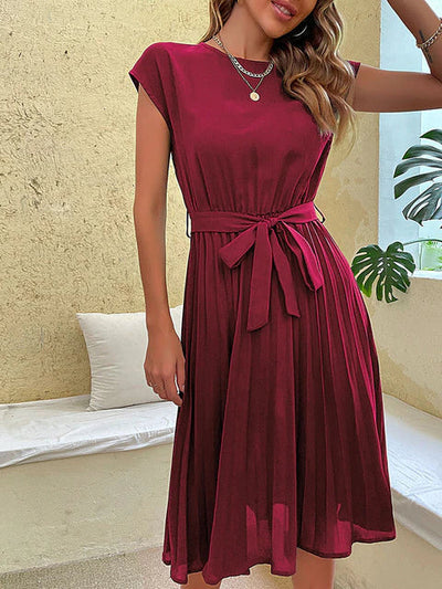 Brittany - Minikleid mit kurzen Ärmeln und Falten