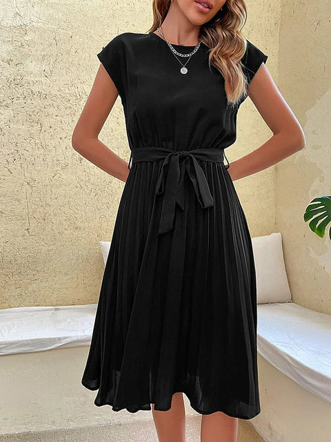 Brittany - Minikleid mit kurzen Ärmeln und Falten