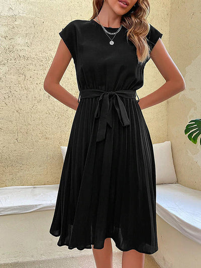 Brittany - Minikleid mit kurzen Ärmeln und Falten