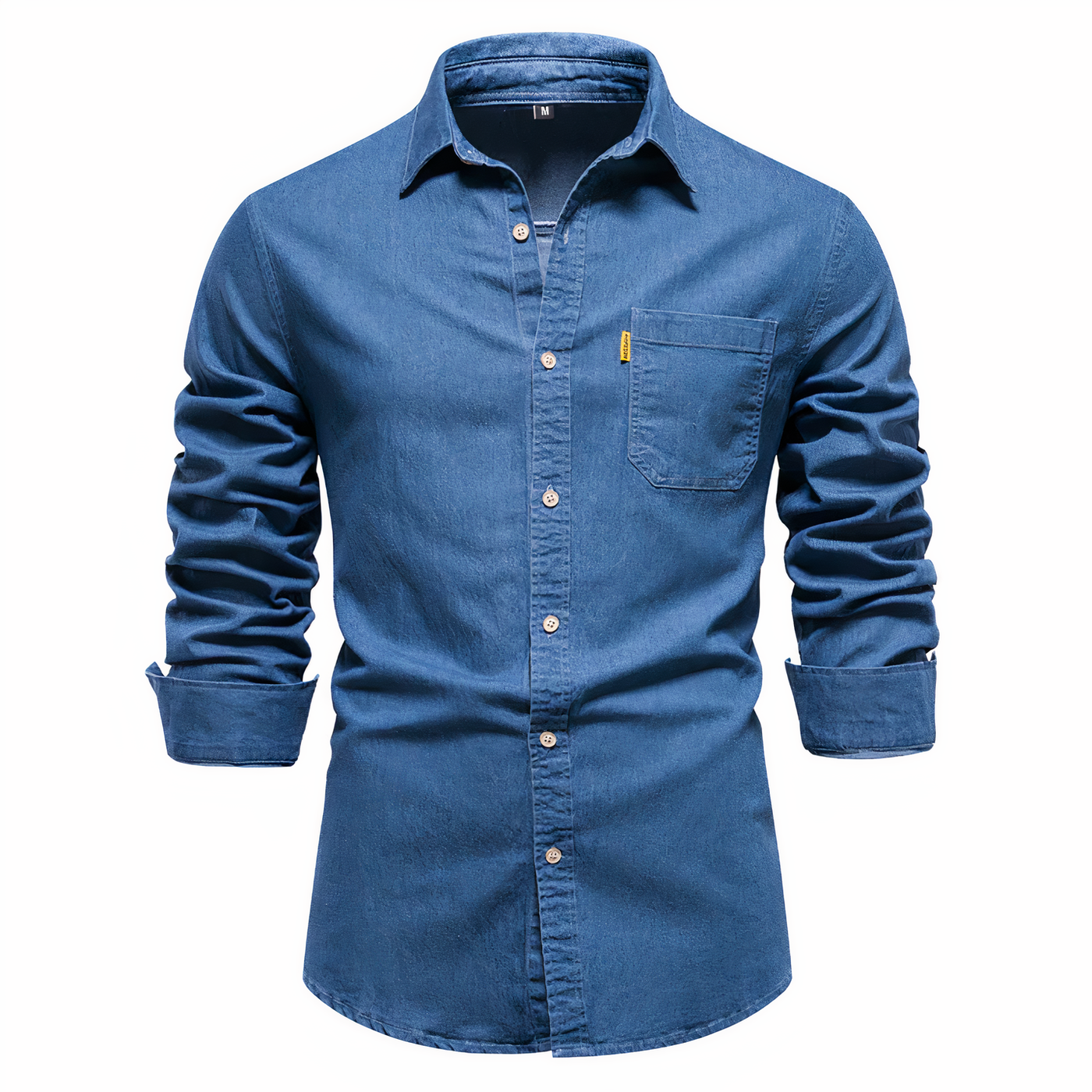 Denim-Hemd mit Knöpfen für Männer